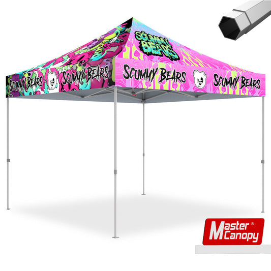 Mastercanopy Premium+Series- Custom 10x10 Heavy Duty Pop-up Personalized Canopy Tent - 9USSE6224M22CT0499FR4