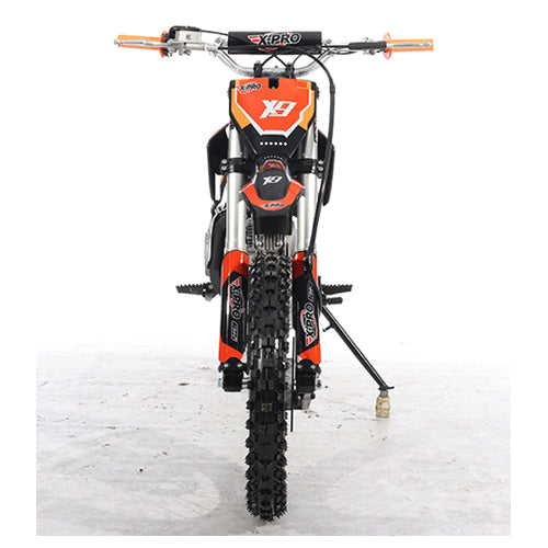 X-PRO X9 125cc Dirt Bike with 4-Speed Manual Transmission, Kick Start, Big 17"/14" Tires! Zongshen Brand Engine - DB-K001-Red2