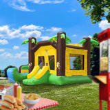 Commercial Jungle Bounce House with Blower and Slide by Inflatable HQ - Backyard Provider