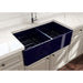 Bocchi Classico Farmhouse Apron Front Fireclay 33" Double Bowl Kitchen Sink. Available in 9 Colors! - 1139-001-0120