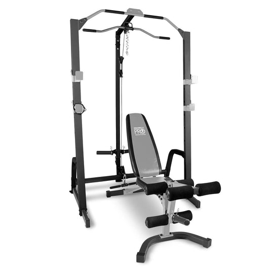 Marcy Home Gym Fitness Deluxe Cage System with Weight Lifting Bench 2 Pack - 115554