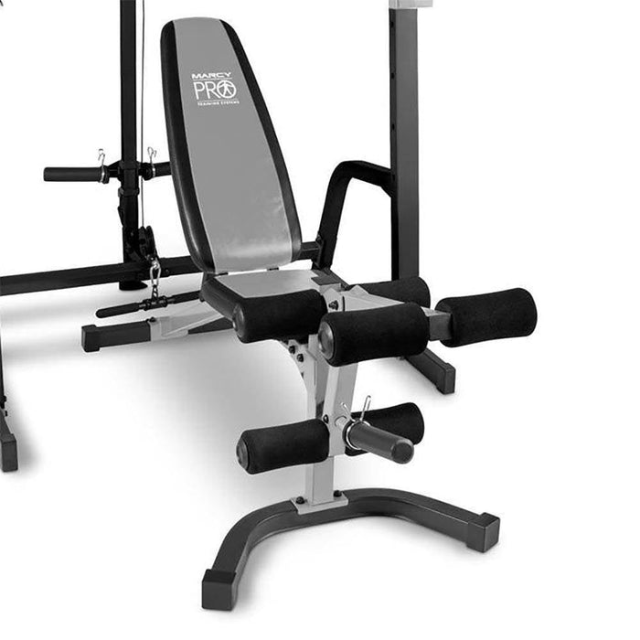 Marcy Home Gym Fitness Deluxe Cage System with Weight Lifting Bench 2 Pack - 115554