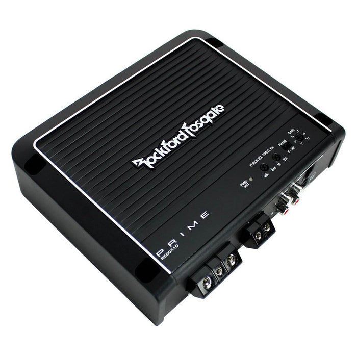 Rockford Fosgate 500 Watt Mono D Power Car Audio Amplifier with Remote 4 Pack - 117605