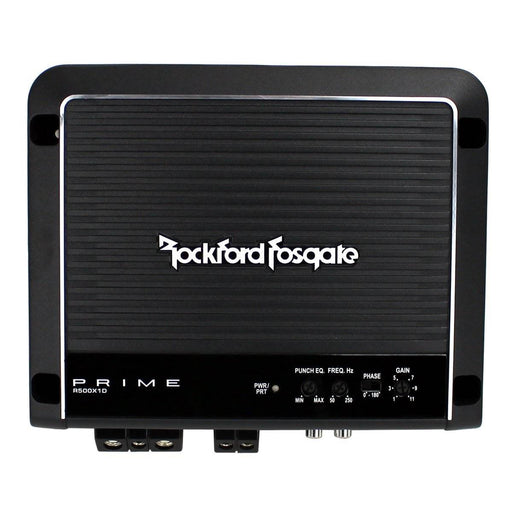 Rockford Fosgate 500 Watt Mono D Power Car Audio Amplifier with Remote 4 Pack - 117605