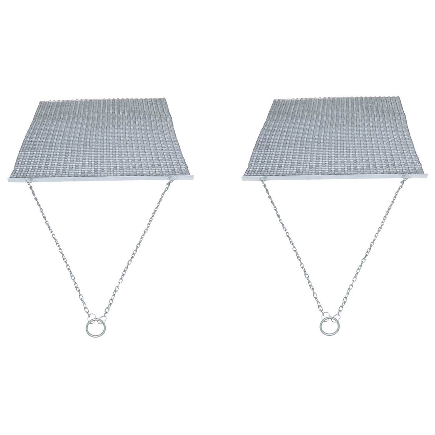 Yard Tuff 5 x 4.5' Steel Durable Chain Field Lawn Level ATV Drag Mat (2 Pack) - 118150