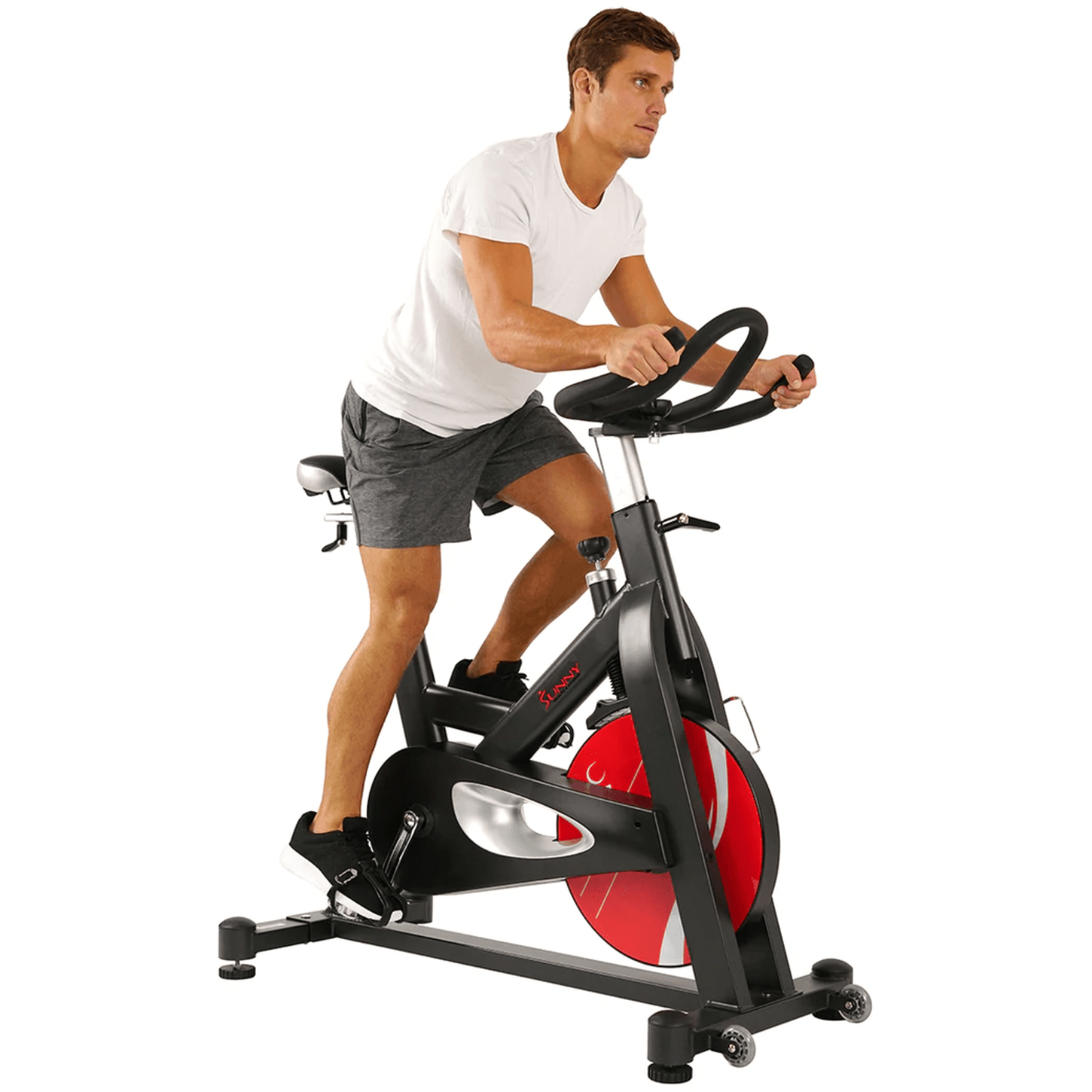 Sunny Health & Fitness Evolution Pro Magnetic Belt Drive Indoor Cycling Bike