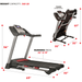 Sunny Health & Fitness Performance Treadmill with Heart Rate Monitoring, Bluetooth Speakers and Incline