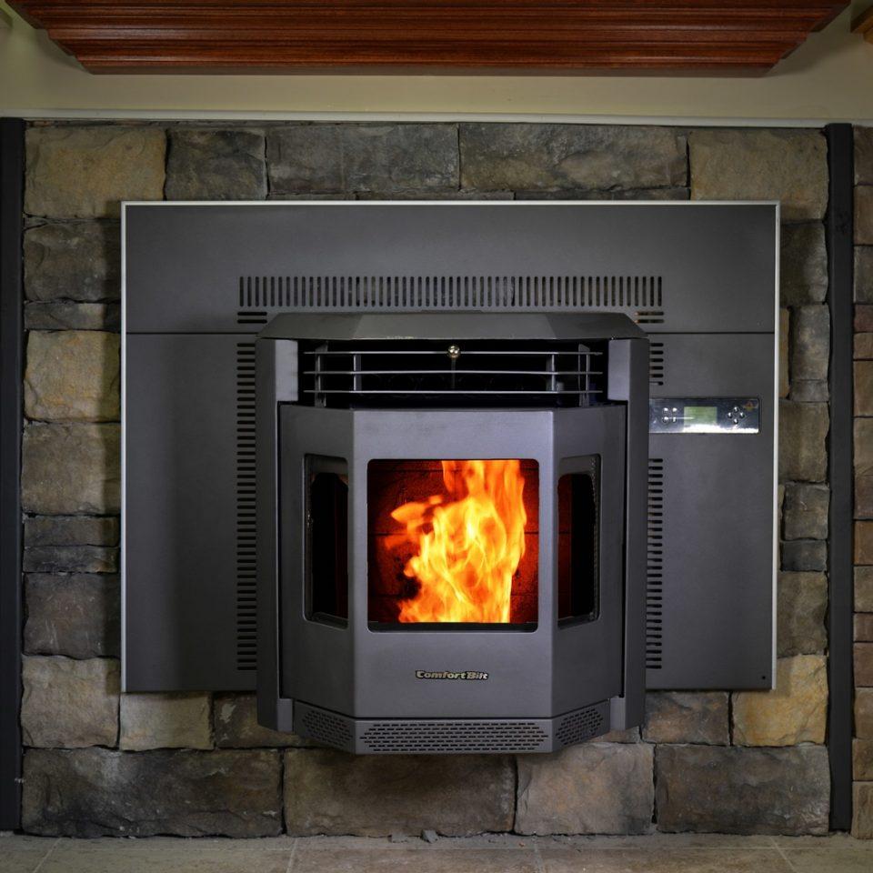 ComfortBilt HP22I 2,800 sq. ft. Pellet Stove Fireplace Insert 47 lb Hopper Capacity Black New