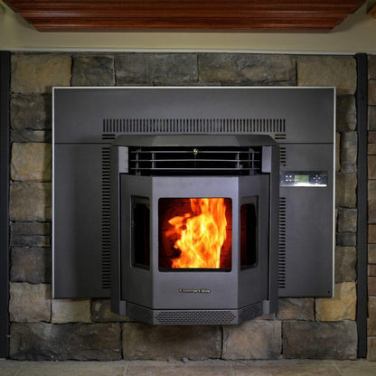 ComfortBilt HP22I 2,800 sq. ft. Pellet Stove Fireplace Insert 47 lb Hopper Capacity Black New