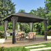 VEIKOUS 10'x12' Aluminum Hardtop Gazebo Pergola with Mesh Netting, Outdoor Gazebo Single Roof for Patio, Backyard, Garden - PG0201-20