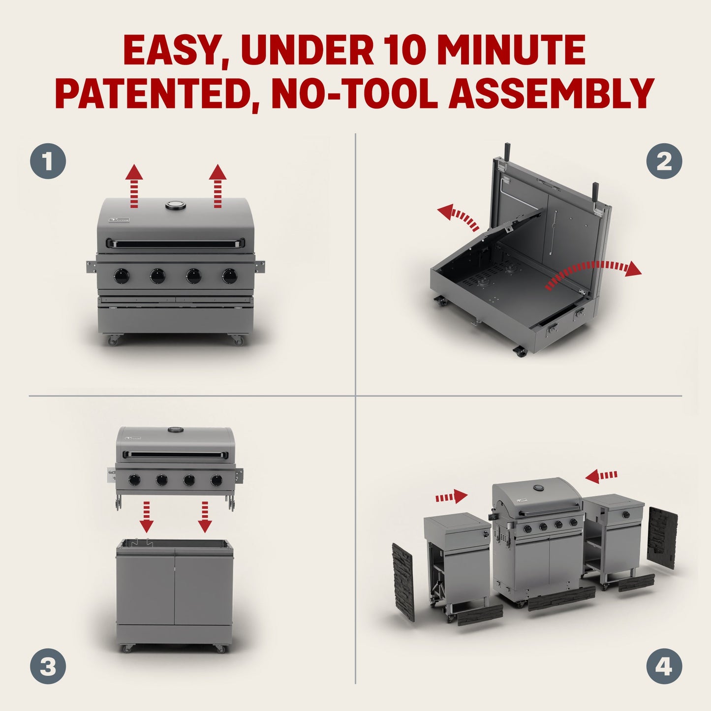 TYTUS Fresno 5-Burner LP/NG Convertible Grill in Gunmetal Gray - TDT-021-0101