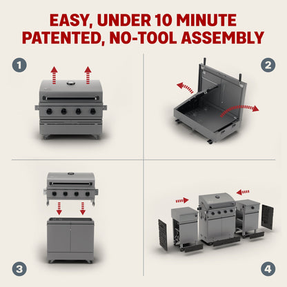 TYTUS Fresno 5-Burner LP/NG Convertible Grill in Stainless Steel + Shadow Stone - TDT-021-0702
