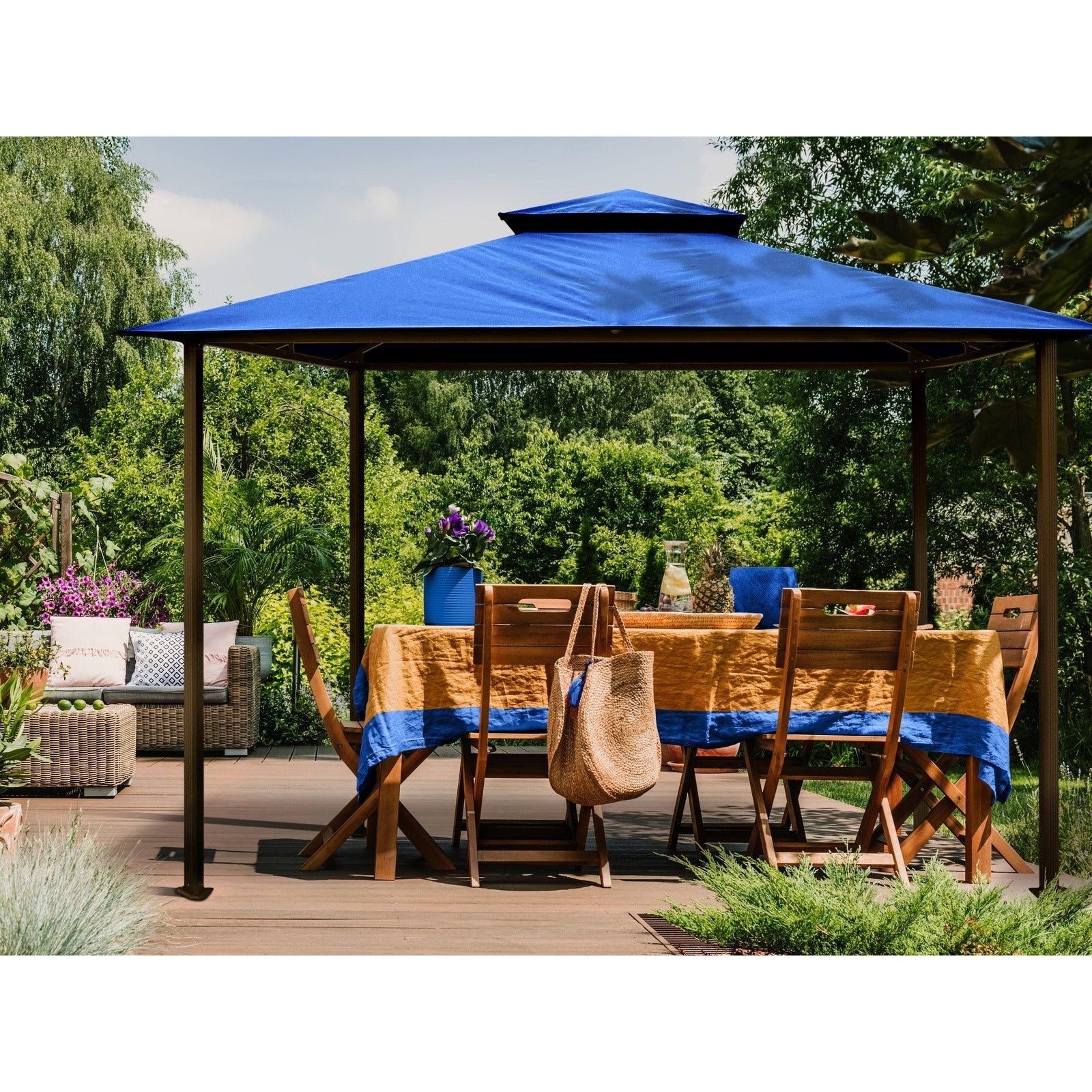 Paragon Outdoor Kingsbury Soft Top Gazebo, Sunbrella Fabric