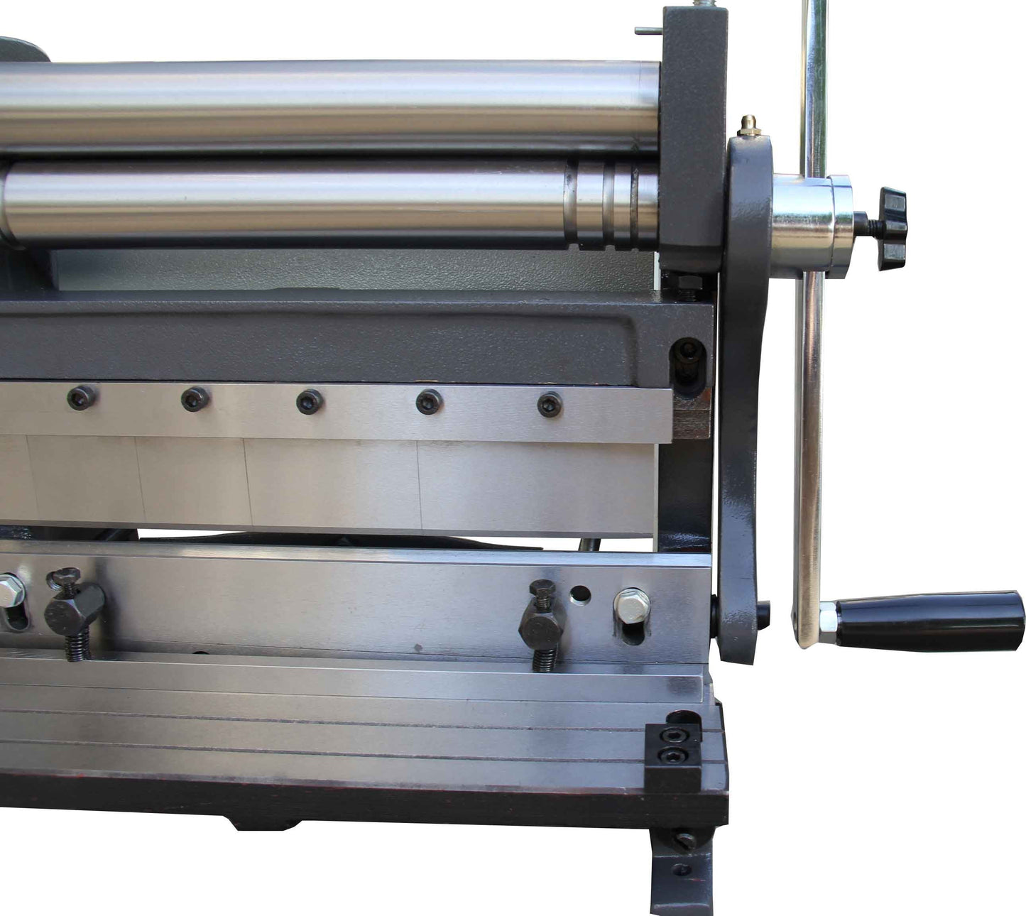 Kaka industrial Sheet Metal Brake 3-In-1/12, 12-Inch Combination Sheet Metal Brake, Shear Press Brake 20-Gauge Capacity, Shears and Slip Roll Machine for Shear Bending Rolling, Brake Shear Roll Machine - 171001