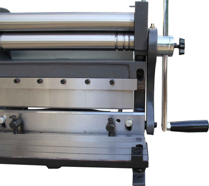 Kaka industrial Sheet Metal Brake 3-In-1/12, 12-Inch Combination Sheet Metal Brake, Shear Press Brake 20-Gauge Capacity, Shears and Slip Roll Machine for Shear Bending Rolling, Brake Shear Roll Machine - 171001