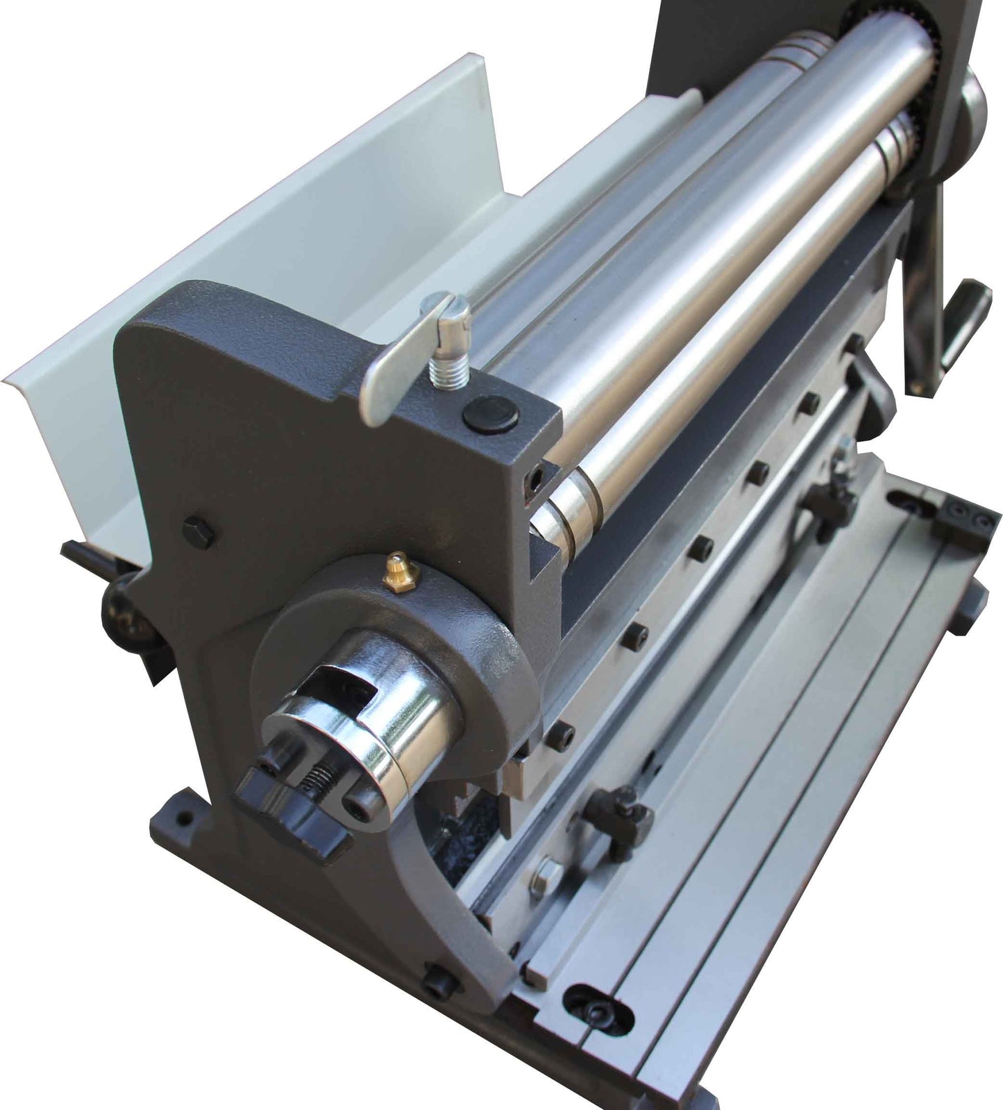 Kaka industrial Sheet Metal Brake 3-In-1/12, 12-Inch Combination Sheet Metal Brake, Shear Press Brake 20-Gauge Capacity, Shears and Slip Roll Machine for Shear Bending Rolling, Brake Shear Roll Machine - 171001