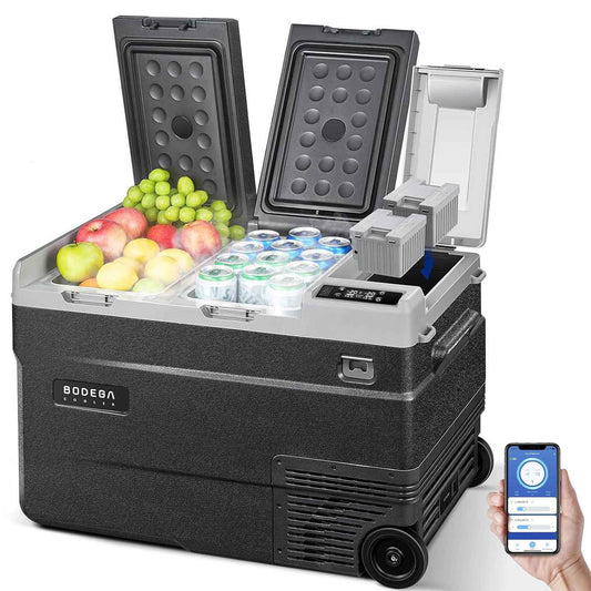 BODEGACOOLER 12 Volt Car Refrigerator Dual Zone Dual Doors 36QT - WD35