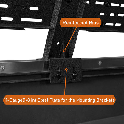 12.2" High Overland Bed Rack Fits Toyota Tacoma & Tundra 6' Bed - Hooke Road - HE.9907-S