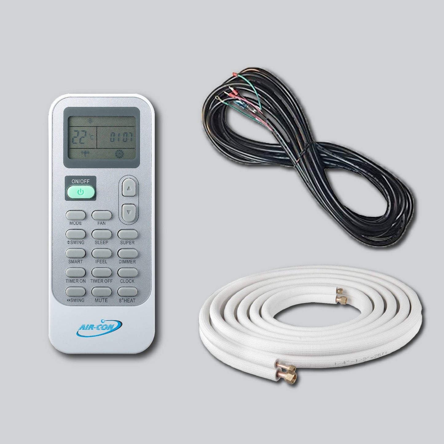 Air-Con Eclipse Series 30000 BTU 18.9 SEER Ductless Mini Split Air Conditioner 15ft Lineset & Wiring - ASPCI/EM4H4S30