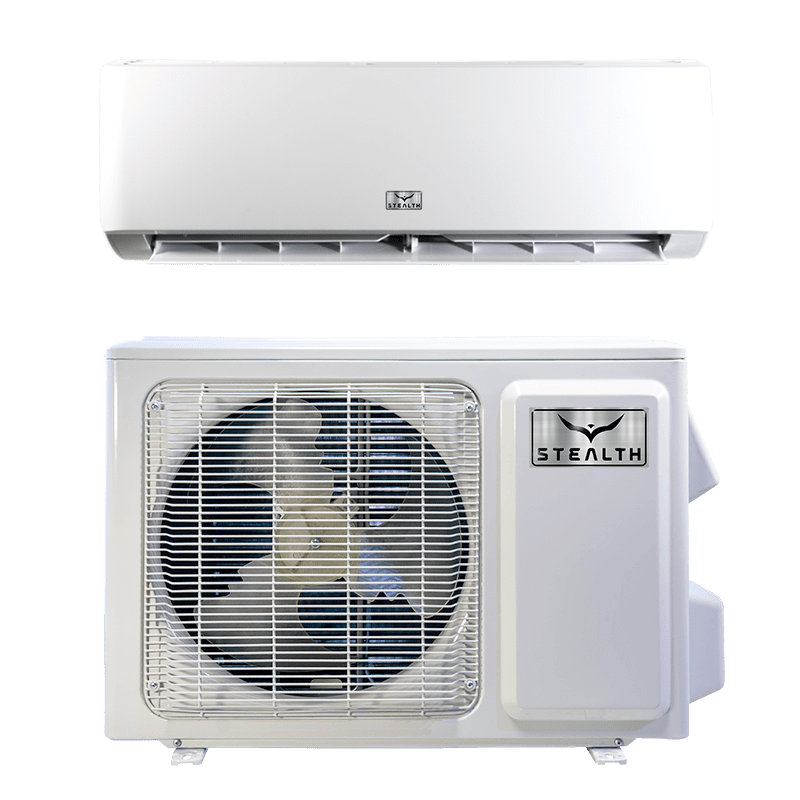 Stealth Emerald 12,000 BTU 22 SEER Single Zone Wall Mount Mini Split System - SC-12ZGLD-HP230 / SC-12WGLD-HP230