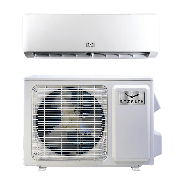 Stealth Emerald 12,000 BTU 22 SEER Single Zone Wall Mount Mini Split System - SC-12ZGLD-HP230 / SC-12WGLD-HP230