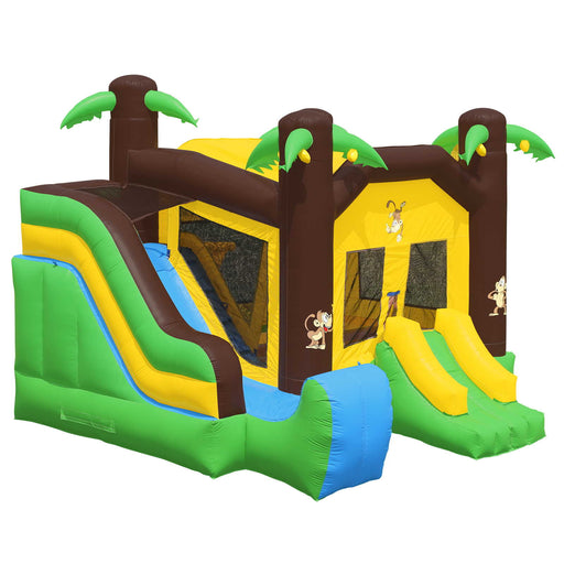 Commercial Jungle Bounce House with Slide by Inflatable HQ