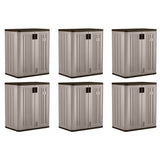 Suncast 9 Cu Ft Heavy Duty Resin Garage Base Storage Cabinet, Platinum (4 Pack) - 120273