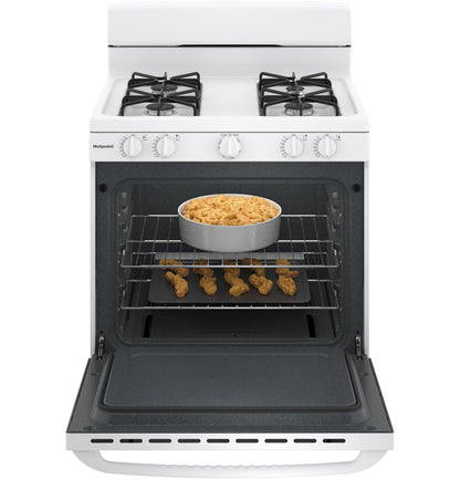 HOTPOINT RGBS300DMWW Hotpoint 30" Free-Standing Gas Range - RGBS300DMWW-KT
