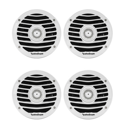 Rockford Fosgate Punch Marine 6.5 Inch 170W 2 Way Boat Coaxial Speakers 4 Pack - 121635