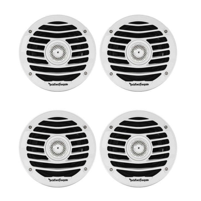 Rockford Fosgate Punch Marine 6.5 Inch 170W 2 Way Boat Coaxial Speakers 4 Pack - 121635