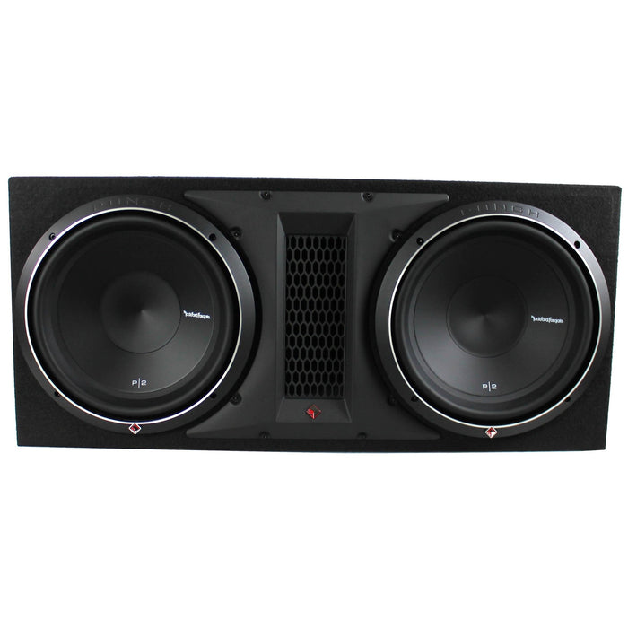 Rockford Fosgate 12" 1600 Watt Dual Loaded Subwoofer Sub Enclosure 2 Pack - 121782