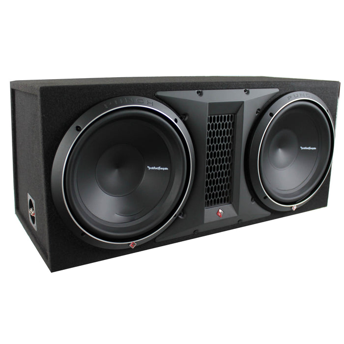 Rockford Fosgate 12 Inch 2400 Watt Dual Loaded Subwoofer Sub Enclosure 2 Pack - 122681