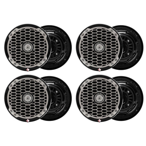 Rockford Fosgate Punch Marine 6.5" 170W 2 Way Outdoor Portable Speakers 8 Pack - 123031