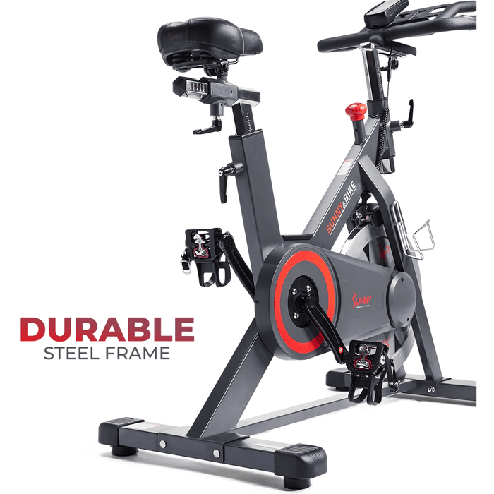 Sunny Health & Fitness Premium Indoor Cycling Smart Stationary Bike with Exclusive SunnyFit App Enhanced Bluetooth Connectivity