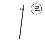 Yard Tuff Grip Rebar 18 Inch Steel Durable Tent Canopy Ground Stakes (120 Pack) - 123401