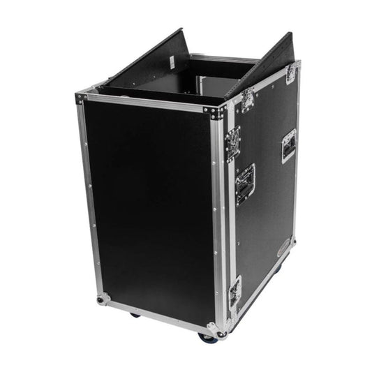 Odyssey FZ1316W 13U Top Slanted 16U Vertical Pro Combo Rack with Casters, Black - 188028