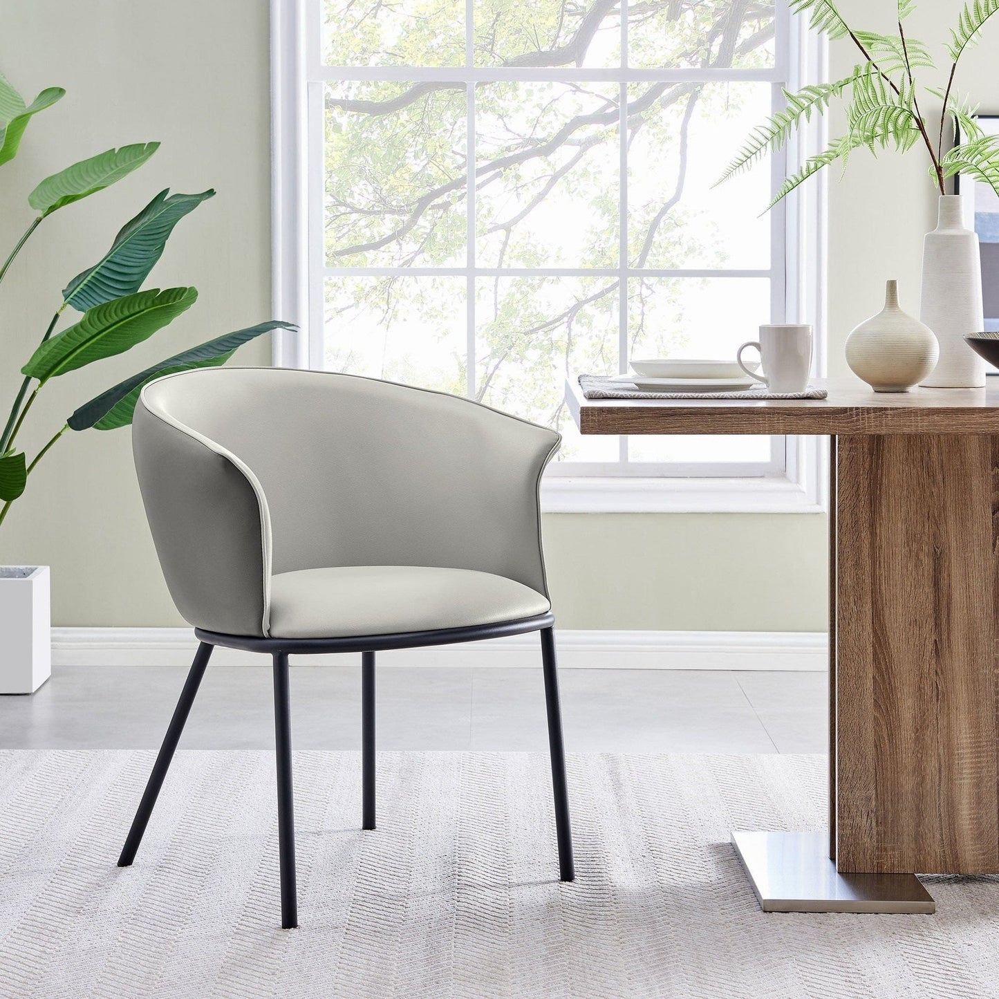 New Pacific Direct Seymor PU Dining Chair w/ Arms -  1240009-5059