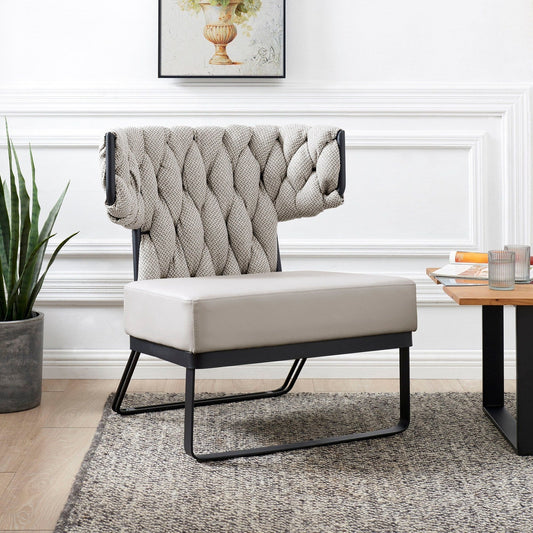 New Pacific Direct Leander Fabric/PU Accent Chair -  1240011-5006