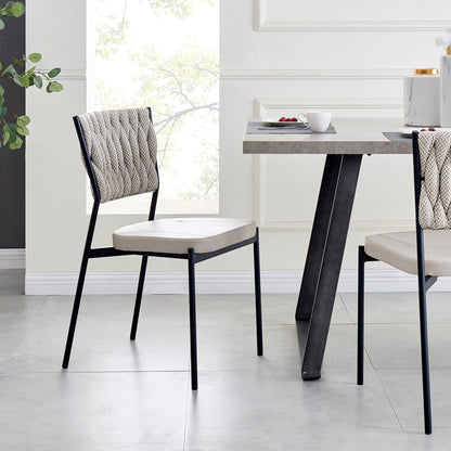 New Pacific Direct Leander Fabric/ PU Dining Chair, (Set of 4) -  1240012-5006