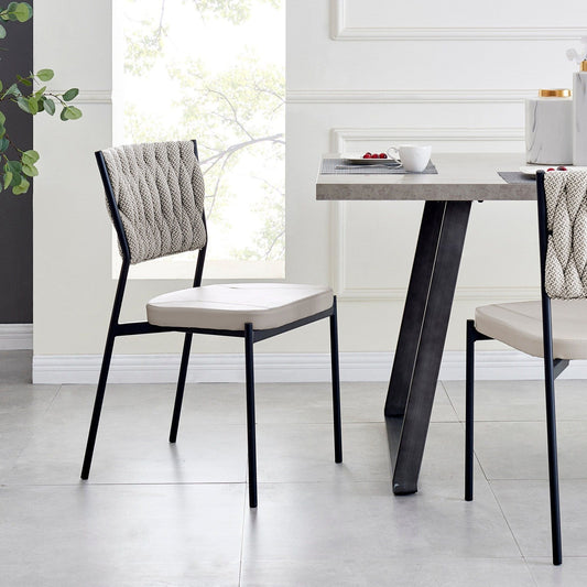 New Pacific Direct Leander Fabric/ PU Dining Chair, (Set of 4) -  1240012-5006