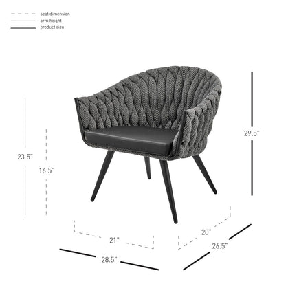 New Pacific Direct Fabian Fabric/ PU Accent Arm Chair -  1240018-5776