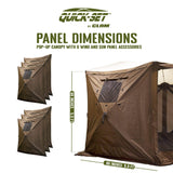 CLAM Quick Set Escape Pop Up Camping Outdoor Canopy Gazebo Shelter with 6 Panels - 124814