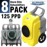 AlorAir Storm Elite Smart WiFi Dehumidifier, 125 PPD Commercial Dehumidifier - 8*Storm Elite in Yellow