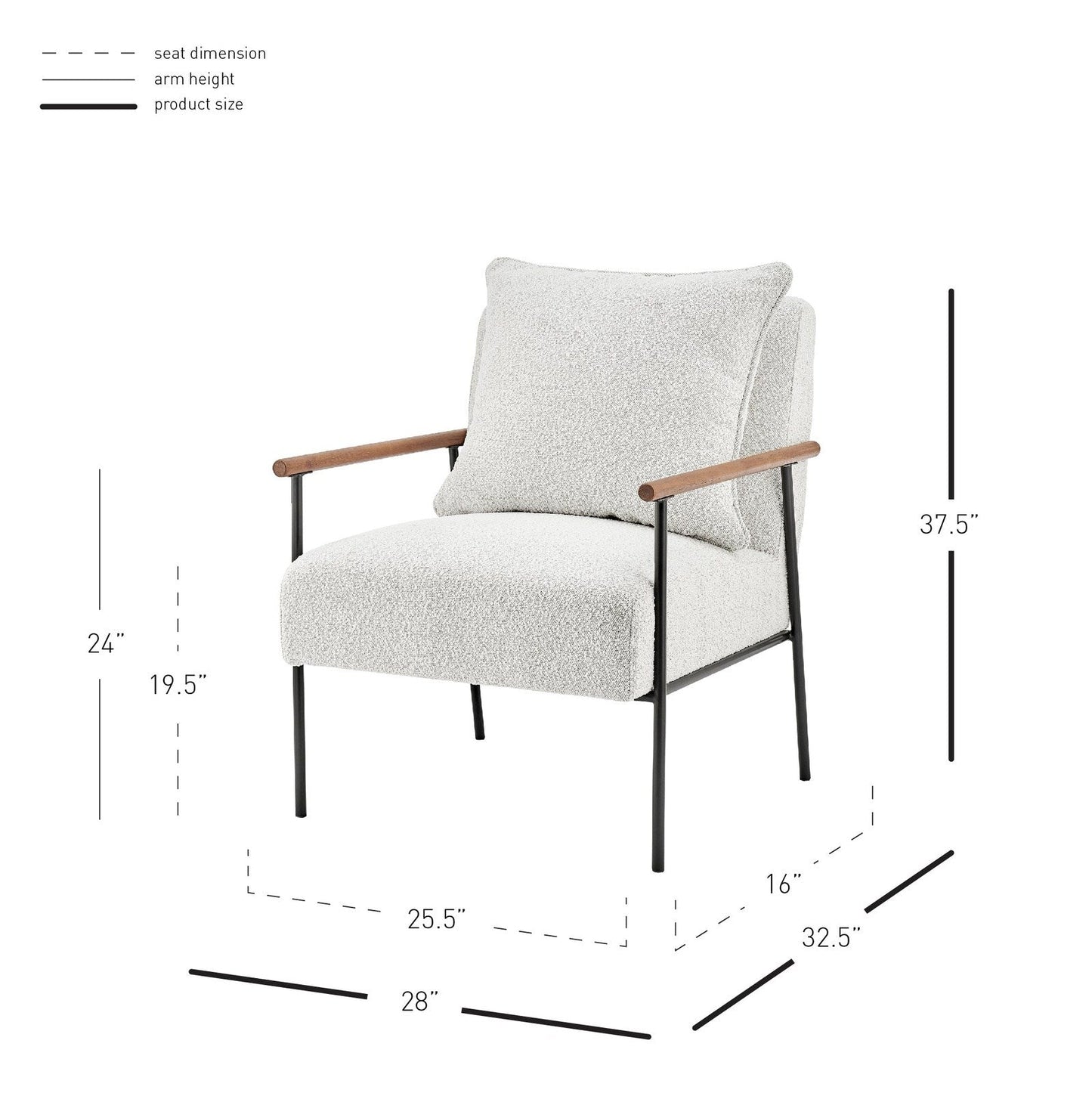 New Pacific Direct Quinton Fabric Accent Arm Chair -  1250027-563