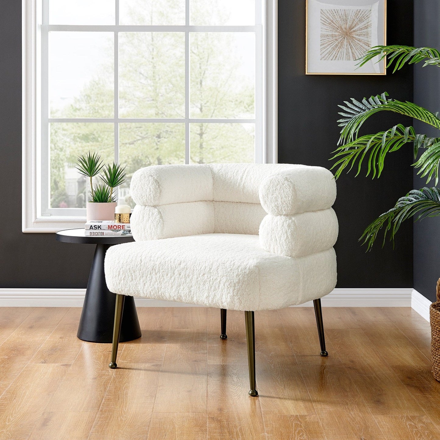 New Pacific Direct Zerline Faux Shearling Fabric Accent Chair 1250031-560 - 1250031-560