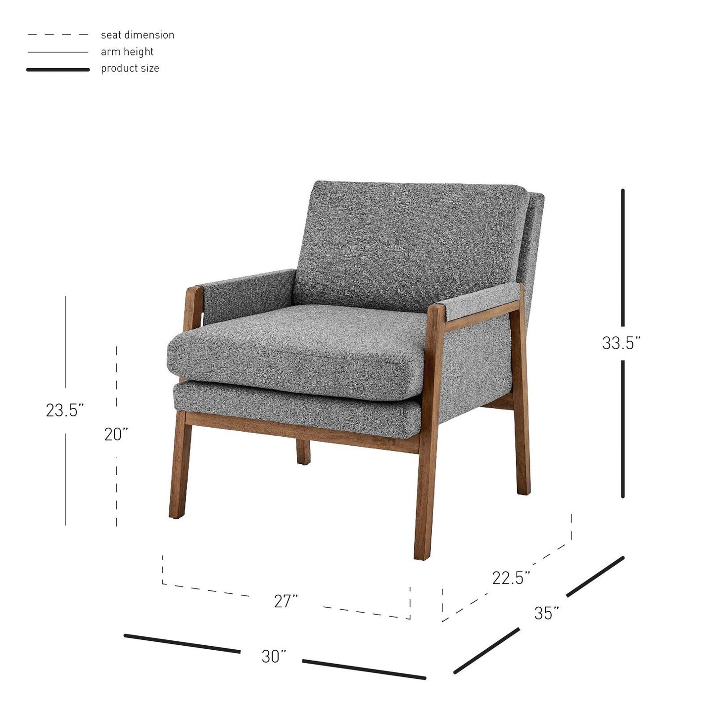 New Pacific Direct Colton Fabric Accent Arm Chair -  1250036-572