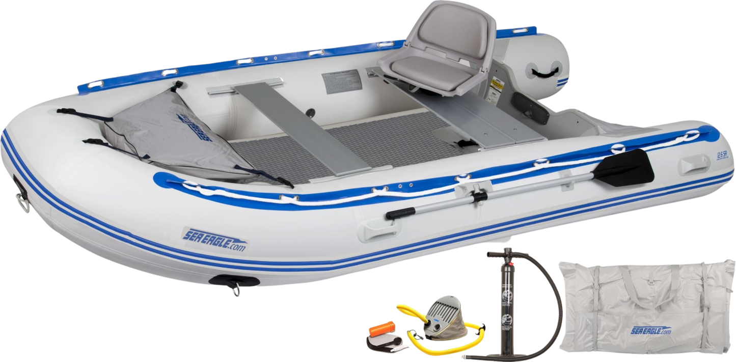 Sea Eagle 126SRK_DSSW 12'6" Sport Runabout Inflatable Boat Drop Stitch Swivel Seat Package New - 126SRK_DSSW