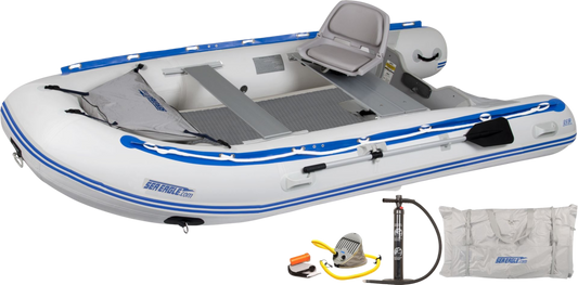 Sea Eagle 126SRK_DSSW 12'6" Sport Runabout Inflatable Boat Drop Stitch Swivel Seat Package New - 126SRK_DSSW