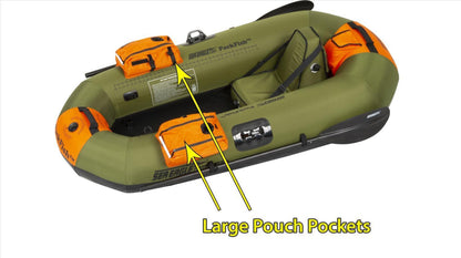 Sea Eagle PackFish 7 Inflatable Boat Pro Fishing Package Green Orange New - PF7K_P