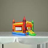 Crayon Inflatable Bounce House with Slide and Air Blower - Cloud 9